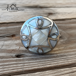 Round Brass Cabinet Knob White Marble Inlay <b>Gold</b> Lattice Pattern Decorative <b>Drawer</b> <b>Pull</b> Elegant Furniture Hardware Handle Set - Product Image 6