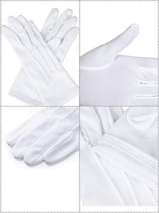 Gants de cérémonie blancs de qualité supérieure pour hommes et femmes, accessoires élégants de style smoking - Product Image 3