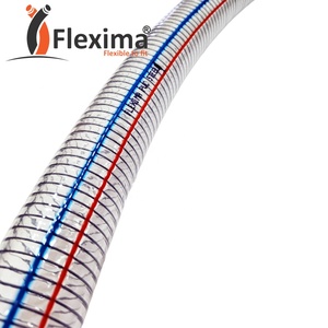 2025 superventas de alta presión Flexible PVC espiral alambre de acero reforzado transparente bomba de agua de manantial tubo de manguera de grado alimenticio - Product Image 2