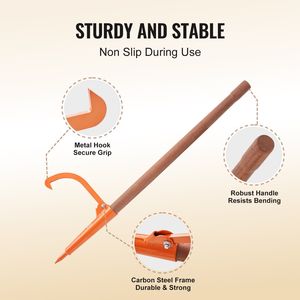 Sollevatore per Tronchi Resistente da 46,5 Pollici con Manico in Legno, Gancio Antiruggine a 18 Aperture per Macchinari Forestali - Product Image 5