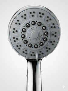 Ensemble de pommeau de douche moderne en acier inoxydable avec design multi-jets pour économie d'eau et finition argentée - Product Image 3