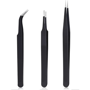 แหนบต่อขนตาปลายเรียบสแตนเลสอย่างดี ขนาด 10 มม. สำหรับต่อขนตาปลอม - Product Image 1