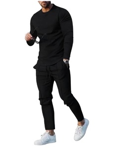 Conjunto de chándal para hombre, ropa de calle elegante de lana de algodón, Jersey ajustado, sudaderas y conjunto de Jogger, chándales de invierno para hombre - Product Image 4