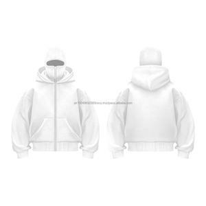 Sudadera con Capucha Personalizada de Doble Capa para Hombre, Pasamontañas Ninja de Forro Polar con Cremallera, Máscara, Peso Pesado, Bordada, Otoño-Invierno, Talla Grande - Product Image 2