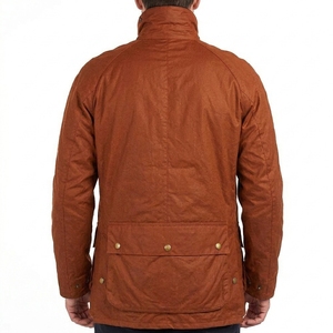 Wax Cotton <b>Jackets</b> Modern Casual Outdoor Durable Pocket Lightweight Breathable Winter Men's Front Logo Stand Collar <b>Jacket</b> - Product Image 2