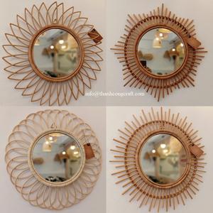 <b>Vintage</b> Home Decor Rattan <b>Wall</b> <b>Mirror</b> Handicrafts Home Decor for Wholesale Handmade in Vietnam - Product Image 4