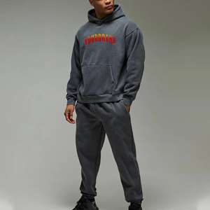 Survêtement unisexe imprimé grande taille personnalisé de haute qualité respirant uni vintage délavé effet soleil délavé à l'acide streetwear 100% coton - Product Image 1