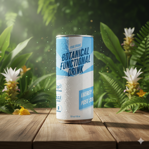Health Care Can Packaging Turmeric Botanical Functional Drink Juice Flavor Vegan Ingredients - Product Image 3