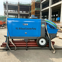 Pompe à béton diesel portable sur remorque 10m³/h, transport facile, installation rapide, haute pression pour petits projets, CE, prix usine