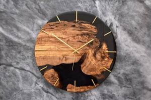 Wood & resin <b>wall</b> <b>clock</b> Unique <b>wall</b> <b>clock</b> Rustic <b>clock</b> Epoxy resin wood Modern home <b>decor</b> Housewarming gift Wedding gift - Product Image 4