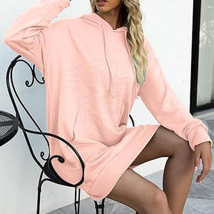 Sudadera con Capucha de Manga Larga para Mujer, Material de Algodón Suave, Estilo Holgado Informal, Sudadera Cálida para Invierno - Product Image 4