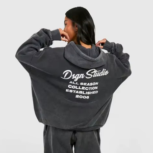Sudadera con Capucha de Moda 2025 para Mujer, de Alta Calidad, Estilo Urbano, con Estampado Frontal Personalizado, Bordado 3D, Forro Polar Ecológico - Product Image 3