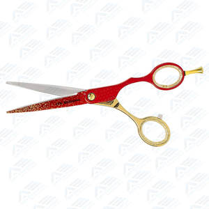 Hustle & Shine 5,75 "Tijeras de corte de pelo profesional Tijeras de peluquero Rojas Acero inoxidable japonés Perfecto para estilistas - Product Image 5