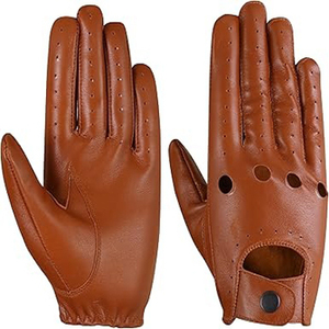 Gants de conduite et de mode pour hommes en cuir d'agneau souple de qualité, style classique - Product Image 2
