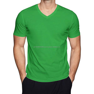 Camisetas de Hombre al por Mayor, Estilo Hip Hop Casual, Cuello en V, 100% Algodón, Ajuste Regular, Transpirables y Ecológicas, Última Moda - Product Image 1