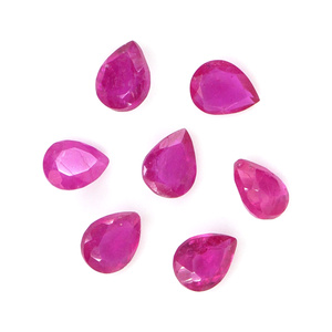 Rubis naturel de Bangkok, taille poire calibrée 4x5mm, pierre précieuse de rubis naturel taillée en facettes, prête à l'emploi pour la fabrication de bijoux - Product Image 3