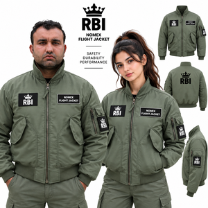 Veste de pilote unisexe RBI Nomex IIIA 4,5 oz pour aviateurs, résistante aux flammes et à l'eau, respirante, anti-UV, manches longues - Product Image 1