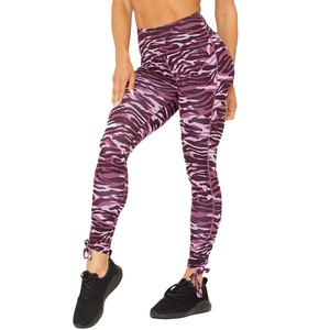 2024 nouveau taille haute Sexy Gym Compression pantalon-femmes entraînement serré Yoga sport Leggings tricoté tissu sans couture vêtements de sport - Product Image 1