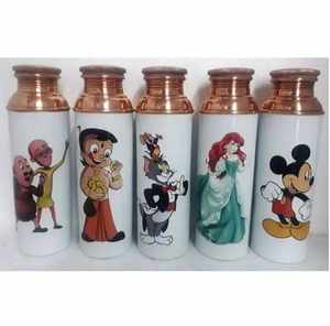 Antique Copper <b>Water</b> <b>Bottle</b> Pure Copper Leak Proof Handcrafted Ayurvedic Health Benefits Eco-Friendly Sustainable 500ml - Product Image 2