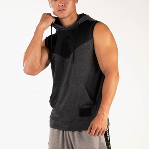 Hoodies sans manches de haute qualité, mode masculine, décontractés, pour l'entraînement, pour l'été - Product Image 3