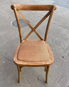 Chaises de salle <span class=keywords><strong>à</strong></span> manger empilables personnalisées avec dossier en croix, style antique, en bois de <span class=keywords><strong>ferme</strong></span>, <span class=keywords><strong>pour</strong></span> <span class=keywords><strong>mariage</strong></span>, banquet, événements - Product Image 3