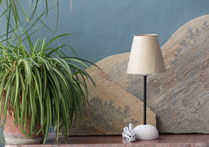Luxury Indoor 100% Hemp Fiber Organic Paper <b>Lamp</b> Handmade <b>Table</b> <b>Lamps</b> with Sandwiched Recycled Cotton Thread - Product Image 3