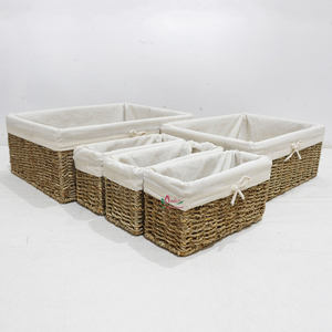 Natural Woven <b>Rectangle</b> Seagrass Baskets Versatile Organizer <b>Bins</b> for Home Decoration & Storage Vietnam Artex Dong Thap - Product Image 4
