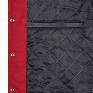 Blouson universitaire avec poignets en tricot côtelé, patch personnalisé, fournisseur en gros, faible MOQ pour les marques de mode streetwear américaines - Product Image 5