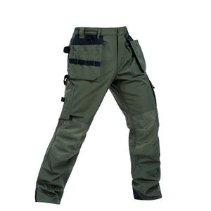 Pantalones de Trabajo Negros para Hombre con Rodilleras y Múltiples Bolsillos - Product Image 4