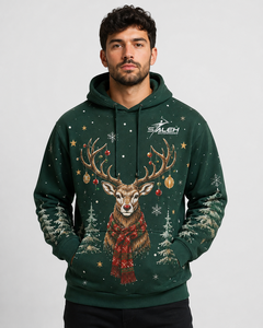 Trendy Christmas Hoodie Winter Fleece Pullover Oversized Unisex Sweatshirt Cozy Holiday Streetwear Fashion Apparel Wholesale - Product Image 1