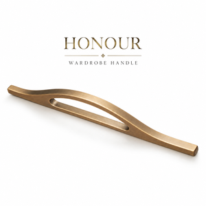Poignée de placard Honor avec finition antique mate, poignée décorative pour portes d'armoires, tiroirs et quincaillerie intérieure - Product Image 1