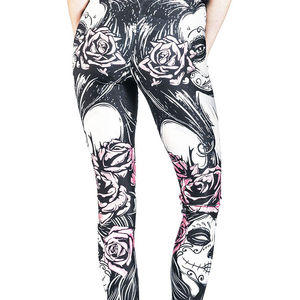 กางเกงเลกกิ้งออกกำลังกายสำหรับผู้หญิง กระชับสัดส่วน ยกกระชับสะโพก ลายพิมพ์ซับลิเมชั่น เหมาะสำหรับโยคะ ฟิตเนส และเล่นกีฬา - Product Image 4