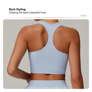 Sujetador Deportivo de Encaje para Mujer, Talla Grande, con Relleno, Cuello en U, Transpirable, para Yoga, Fitness, Gimnasio, Entrenamiento, Ropa Deportiva Cómoda - Product Image 2