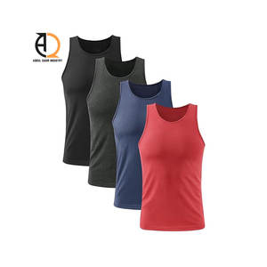 Camiseta sin mangas acanalada para hombre al por mayor - Product Image 4