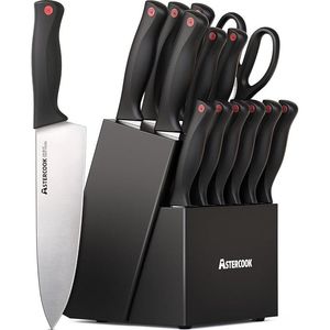 Juego de Cuchillos de Cocina de 15 Piezas con Afilador Incorporado, Colección de Cuchillos Premium para Uso Doméstico - Product Image 1