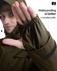 Chaqueta de senderismo impermeable con capucha para hombre, ligera, cortavientos, ropa deportiva para exteriores, ajuste cómodo, fabricada por proveedor OEM. - Product Image 5
