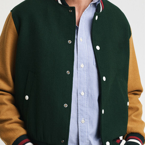 Vestes universitaires tendance avec logos personnalisés pour les sororités, les fraternités, les écoles, les collèges, en 100 % pure laine et manches en cuir. - Product Image 3