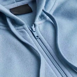 Sweat à capuche zippé en polaire épais pour homme, nouvelle collection, imprimé intégral, motif uni personnalisé, broderie, coupe classique, 100 % coton - Product Image 6