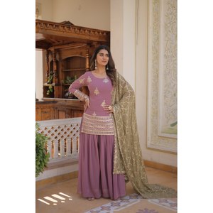 MASDAKA DESIGNER READYMADE <b>KURTI</b>-PLAZOO-DUPATTA COLLECTIONS KA-1079 - Product Image 2