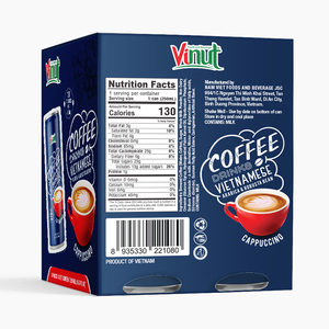 เครื่องดื่มกาแฟอาราบิก้าและโรบัสต้า มอคค่า ลาเต้ คาปูชิโน่ 250 มล. รับผลิตแบบ OEM ODM แบรนด์ส่วนตัว ผู้ผลิตเครื่องดื่ม เวียดนาม - Product Image 2