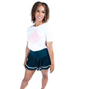 Camiseta Blanca con Letras para Mujer, Manga Corta, Cuello Redondo, Estilo Casual, Moda Urbana, Algodón Ecológico, Ligera, Verano - Product Image 1