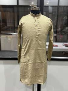 Kurta para Hombre de Proveedor Indio con Diseño Elegante, Perfecta para Bodas, Festivales y Salidas Informales, Disponible para Suministro al por Mayor - Product Image 4