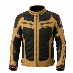 Rush Men's Motorcycle Jacket Full Sleeve Mesh Breathable Waterproof Quick Dry Anti-UV 220g Heat-Transfer Printed % Racing - Product Image 1