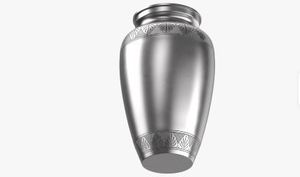 Silver Metal Traditional Cremation Urn Keepsake <b>Memorial</b> Jar Adult Ashes Decorative Funeral <b>Vase</b> Custom Printing 1-2L Capacity - Product Image 3