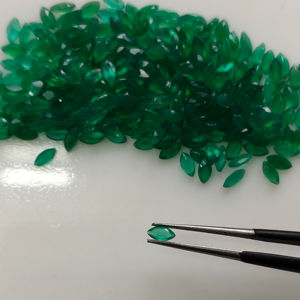 Ónix Verde Natural, Corte Marquesa de 5x2.5MM, Gemas Sueltas de la Mejor Calidad para Joyería, Red Mountain Gems R2GOMQCT525 - Product Image 1