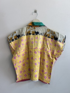 Handmade Kantha Reversible <b>Quilted</b> Short <b>Jacket</b> Patchwork Women's Boho Vintage Coat - Product Image 5