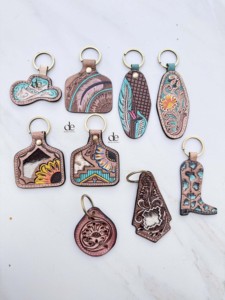 Nouveau Porte-clés sculpté à la main motif floral 2026, boucles d'oreilles porte-clés artisanales, vente chaude, léger, accessoire cadeau unisexe - Product Image 5
