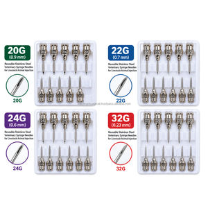 เข็มฉีดยาสัตว์สแตนเลสแบบใช้ซ้ำได้สำหรับปศุสัตว์ ขนาด 20G 22G 24G 32G Medtrust คุณภาพสูงสำหรับการผ่าตัด มาตรฐาน ISO/CE - Product Image 1