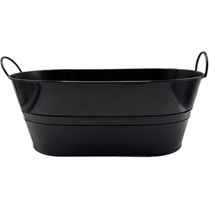 High Quality Farmhouse Oval Galvanized Steel Beverage Tub With Handles Durable Metal Ice Bucket For Beer Wine Party <b>Drink</b> <b>Cooler</b> - Product Image 4