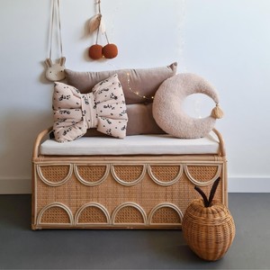 Decorative large <b>storage</b> box hamper for toys & clothes handweave rattan <b>chest</b> trunk baskets - Product Image 6